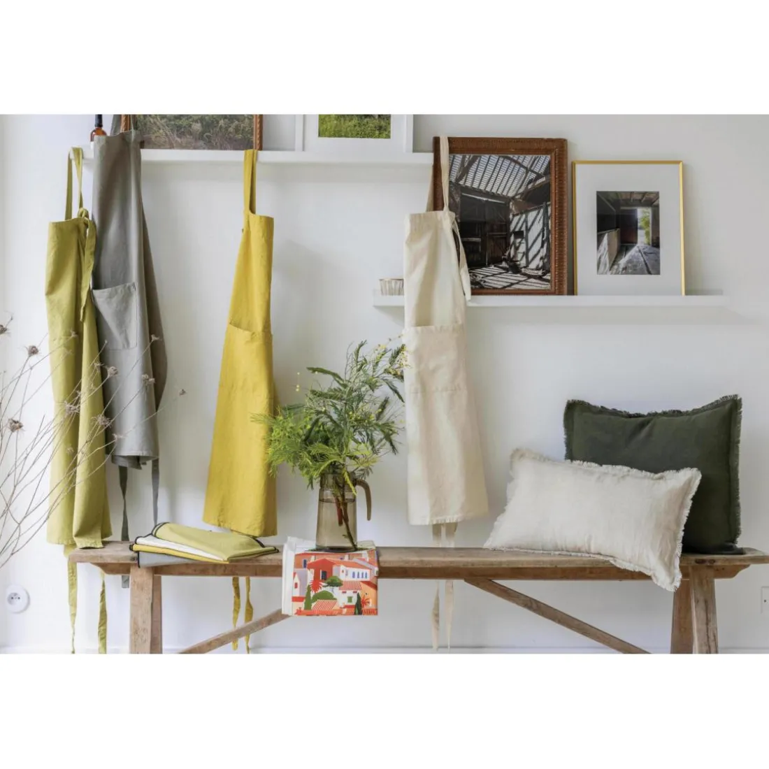Tablier de cuisine recyclé Ada Ficelle 72 x 85