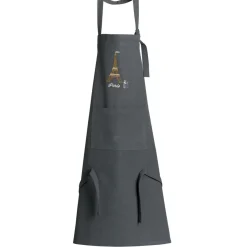 Tablier de cuisine recyclé Tour Eiffel avec poche Ombre 85 x 72