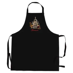 Tablier de cuisine recyclé Montmartre avec poche Noir 85 x 72