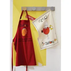 Tablier de cuisine Shadoks Glouton recyclé Rouge 72 x 90