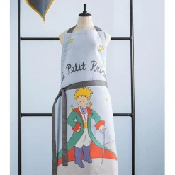 Tablier enfant imprimé en coton, LE PETIT PRINCE Bleu
