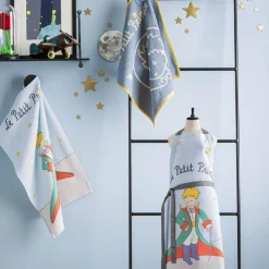 Tablier enfant imprimé en coton, LE PETIT PRINCE Bleu