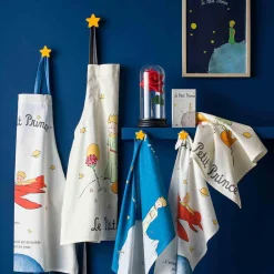 Tablier Imprimé En Coton - LE PETIT PRINCE Avion - 85 x 76 cm