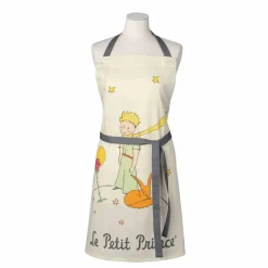 Tablier Imprimé En Coton - LE PETIT PRINCE La Fleur Et Le Renard - 85 x 76 cm