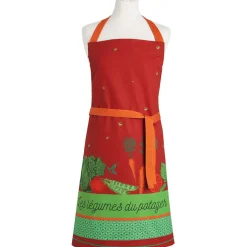Tablier Imprimé En Coton - LÉGUMES DU POTAGER - 85 x 76 cm
