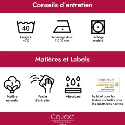Tablier imprimé en coton La Vache qui rit-Beige