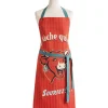 Tablier Imprimé Vache Qui Rit En Coton - VACHE QUI RIT - RÉTRO - 85 x 76 cm