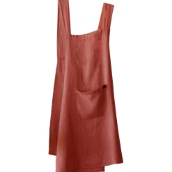 Tablier lin KYOTO - orange terracotta