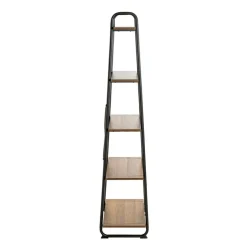 étagère de rangement en métal laqué noir