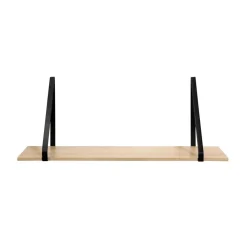 Étagère murale grande profondeur en bois avec support en métal