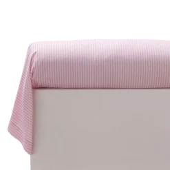 Taie de traversin en coton VALSE FLEURIE motif pivoine rose