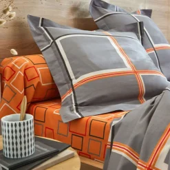 Taie de traversin motifs carreaux - Multicolore