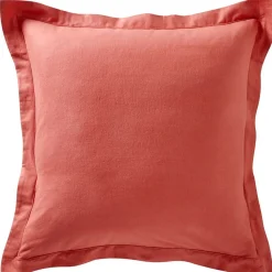Taie de traversin ou taie d'oreiller en FLANELLE UNI Laureat Terracotta