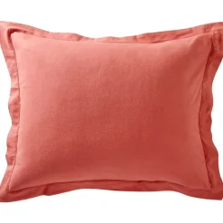 Taie de traversin ou taie d'oreiller en FLANELLE UNI Laureat Terracotta