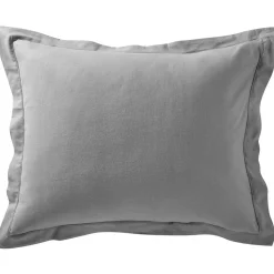 Taie de traversin ou taie d'oreiller en FLANELLE UNI Laureat gris