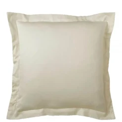 Taie de traversin, Taie d'oreiller satin de coton uni TERTIO® - Ecru uni