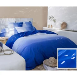 Taie d'oreiller AQUATIQUE - bleu