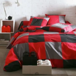 Taie d'oreiller coton KUBIKAL - Rouge