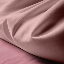 Taie d'oreiller Coton TERTIO® - Vieux rose/Rose blush