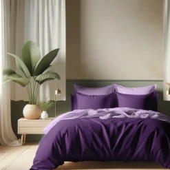 Taie d'oreiller coton TERTIO® - Lila / Violet