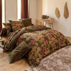 Taie d'oreiller DR. DAME NATURE double face coton imprimé multicolore