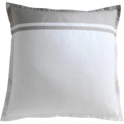 Taie d'oreiller en coton DUO - blanc/gris