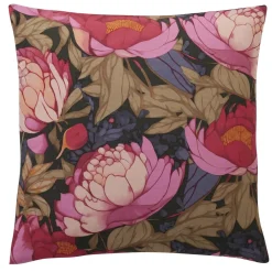 Taie d'oreiller en coton ESPRIT FLORAL rose pivoines