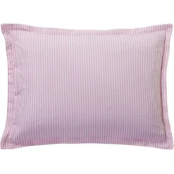 Taie d'oreiller en coton VALSE FLEURIE motif pivoine rose