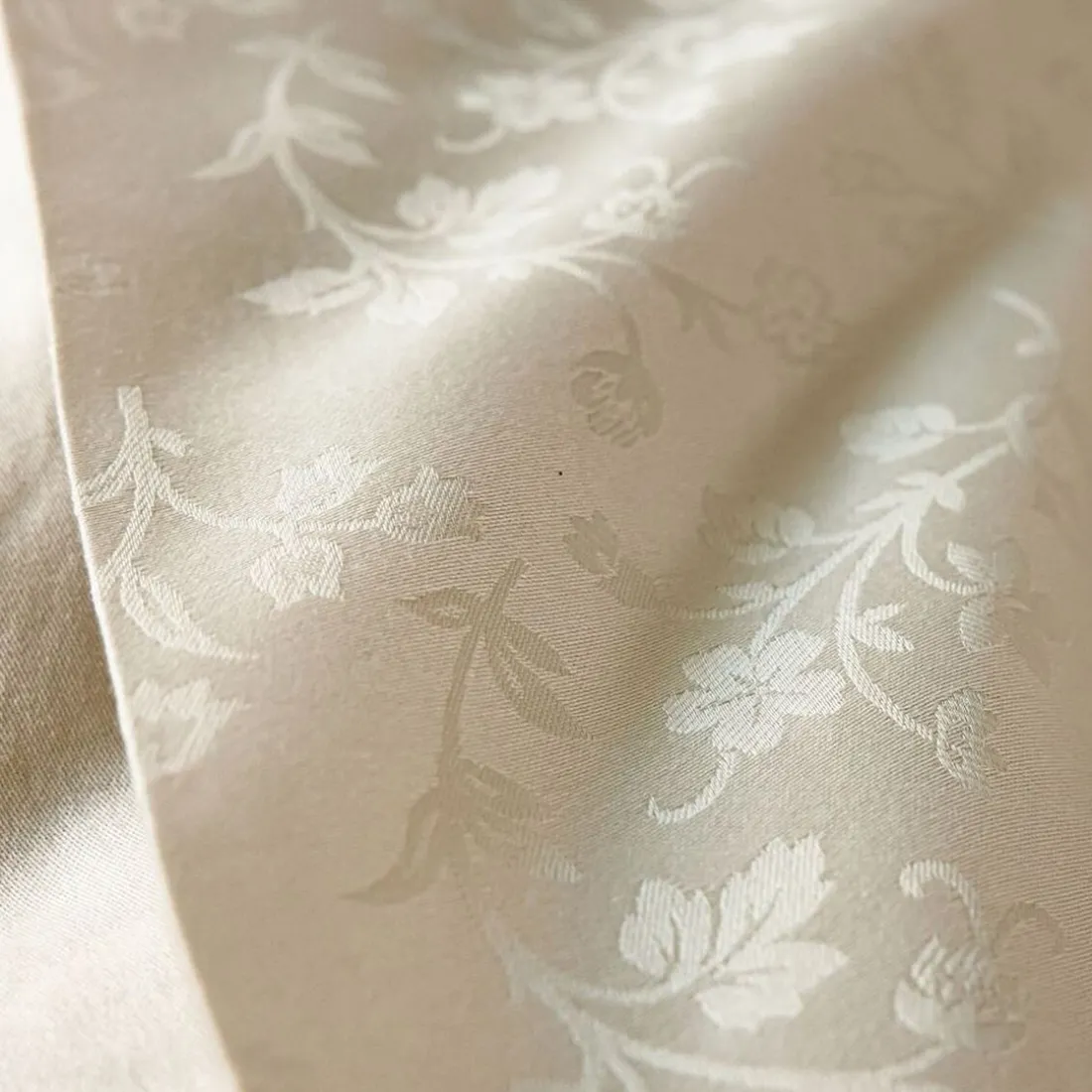 Taie d'oreiller en satin de coton - Ivoire