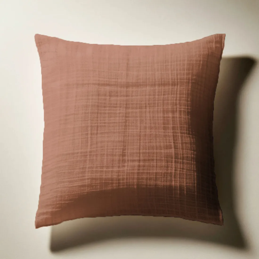 Taie d'oreiller gaze de coton TERTIO® - Rouille