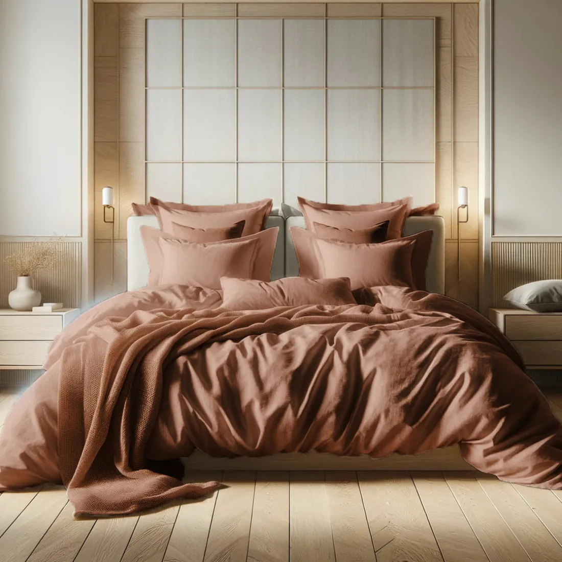 Taie d'oreiller gaze de coton TERTIO® - Rouille