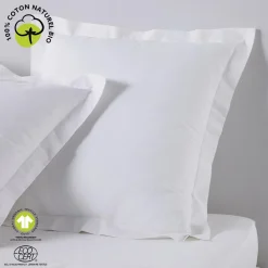 Taie D'Oreiller Organic En Coton Craie