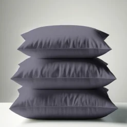 Taie d'oreiller ou de traversin en percale de coton TERTIO® - Anthracite