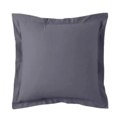Taie d'oreiller ou de traversin en percale de coton TERTIO® - Anthracite