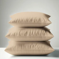 Taie d'oreiller ou de traversin en percale de coton TERTIO® - beige rosé
