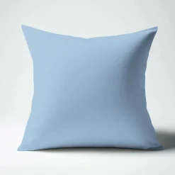Taie d'oreiller ou de traversin en percale de coton TERTIO® - Bleu ciel
