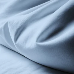 Taie d'oreiller ou de traversin en percale de coton TERTIO® - Bleu ciel