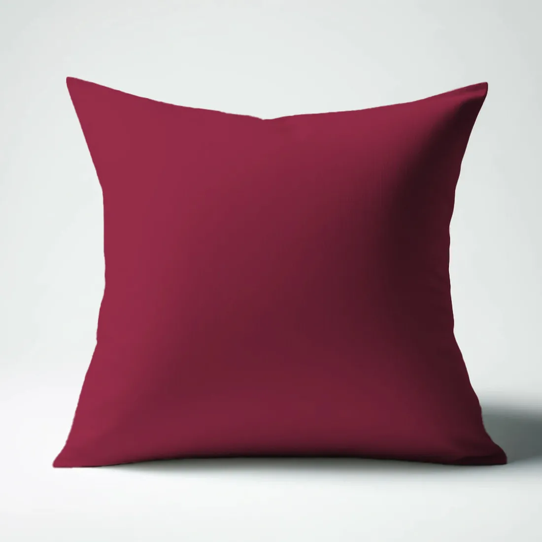 Taie d'oreiller ou de traversin en percale de coton TERTIO® - Bordeaux Rouge vin