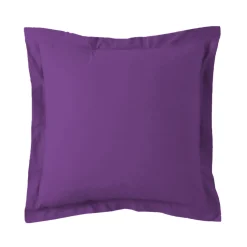 Taie d'oreiller ou de traversin en percale de coton TERTIO® - Violet