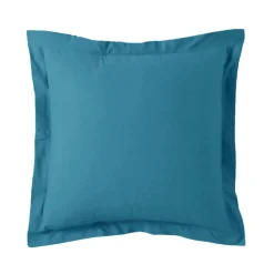 Taie d'oreiller ou Taie de traversin polycoton TERTIO® - Bleu Canard