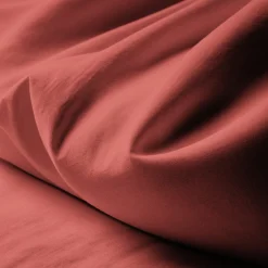 Taie d'oreiller ou taie de traversin coton TERTIO® - Terracotta
