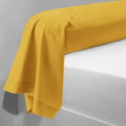 Taie d'oreiller ou taie de traversin coton TERTIO® - Curry