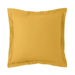 Taie d'oreiller ou taie de traversin coton TERTIO® - Curry