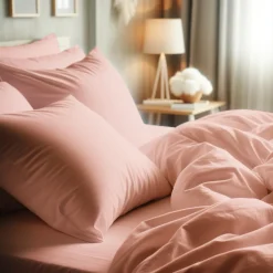 Taie d'oreiller ou Taie de traversin polycoton TERTIO® - Rose Blush