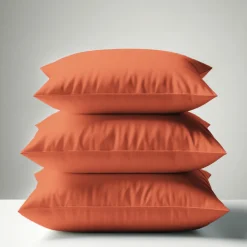 Taie d'oreiller ou taie de traversin coton TERTIO® - Tangerine