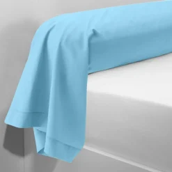 Taie d'oreiller ou taie de traversin coton TERTIO® - Bleu Lagon