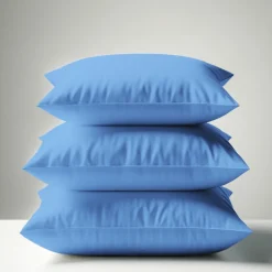 Taie d'oreiller ou taie de traversin coton TERTIO® - Bleu Azur