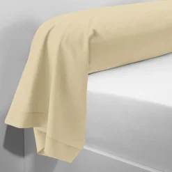 Taie d'oreiller ou taie de traversin coton TERTIO® - Beige Ficelle