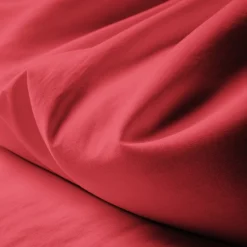 Taie d'oreiller ou taie de traversin coton TERTIO® - Rouge Carmin