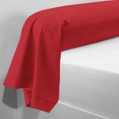 Taie d'oreiller ou taie de traversin coton TERTIO® - Rouge Carmin